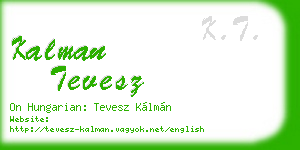 kalman tevesz business card
